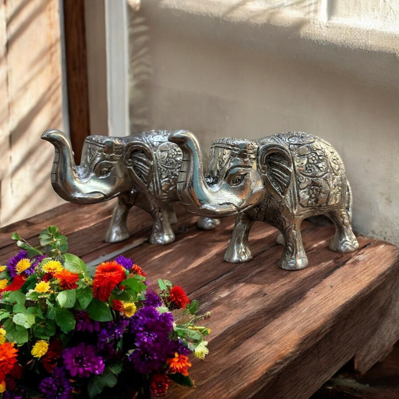 Elephant pair german silver