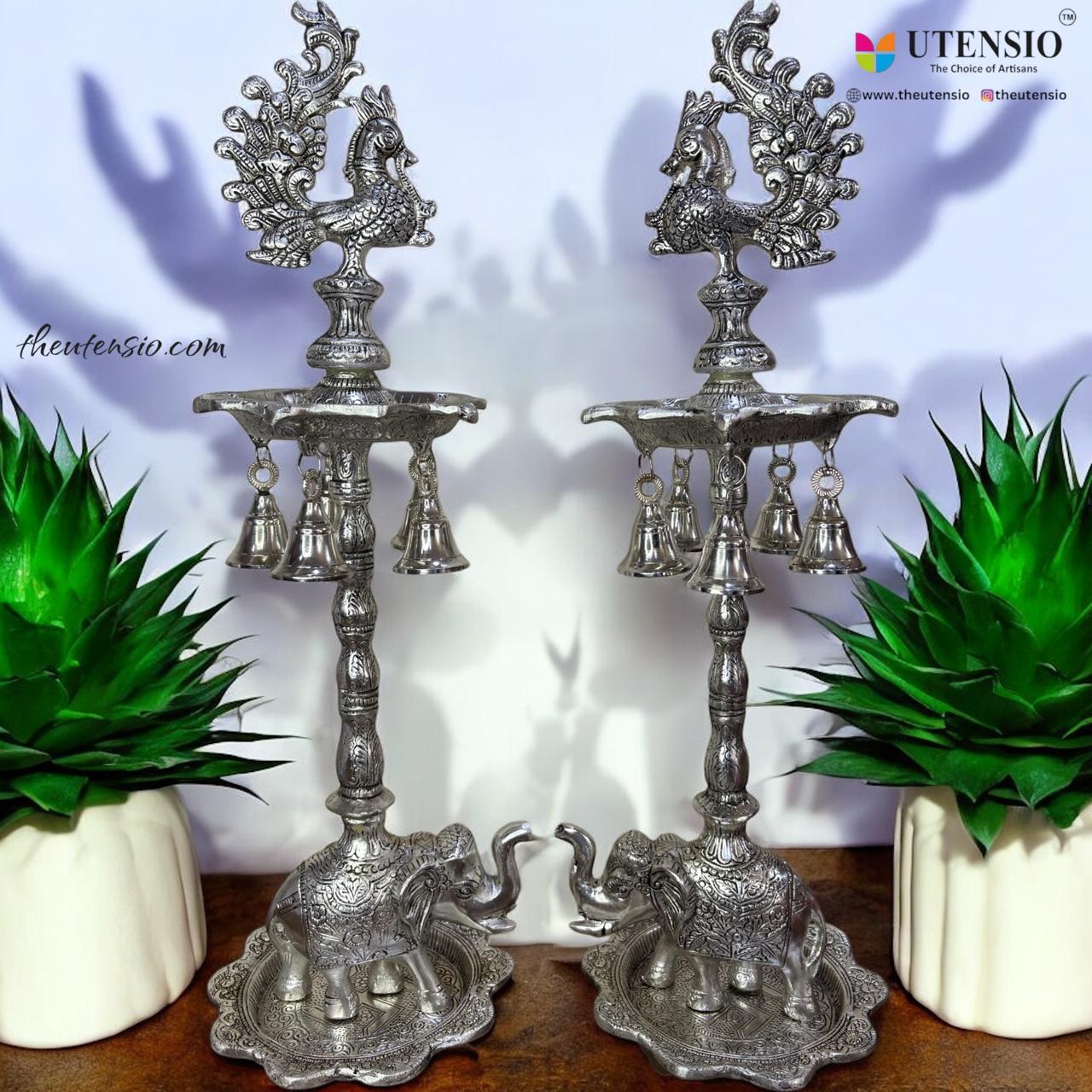 German silver Elephant bell 