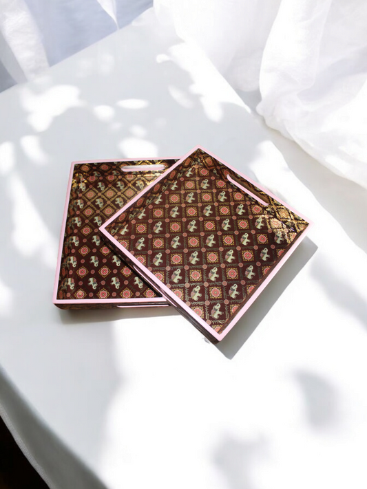 Utensio MDF Wooden Tray set of 2 - UTENSIO-THE CHOICE OF ARTISANS