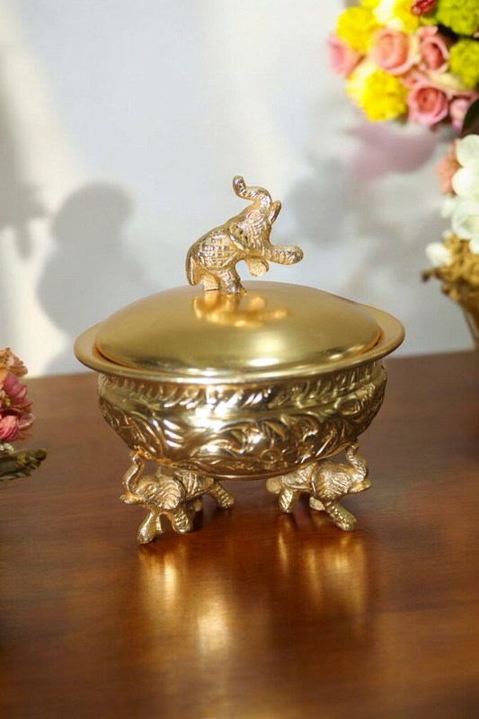 Brass Elephant Bowl - UTENSIO-THE CHOICE OF ARTISANS