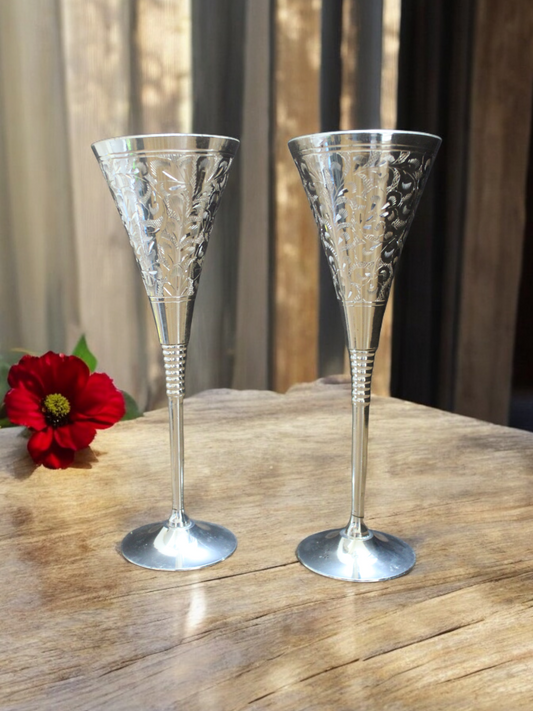 brass wine set